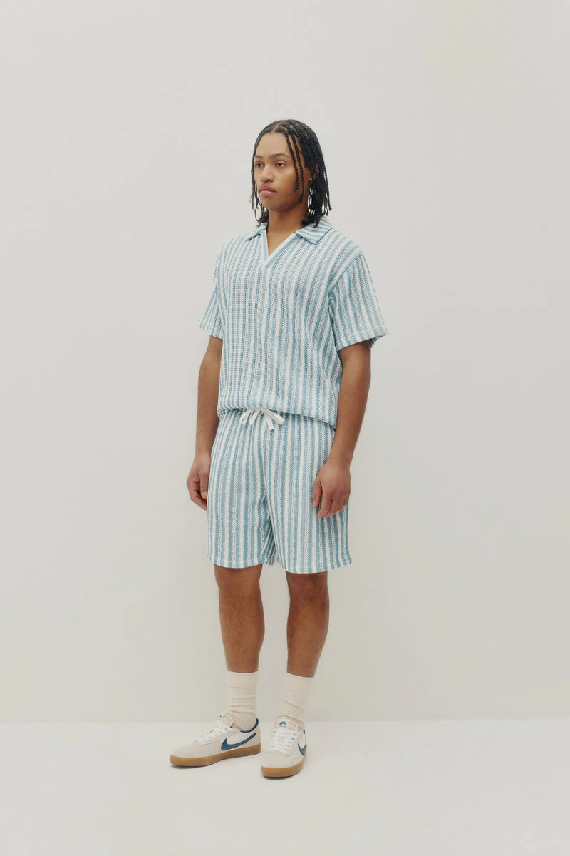 Crochet Stripe Shorts - Image 3