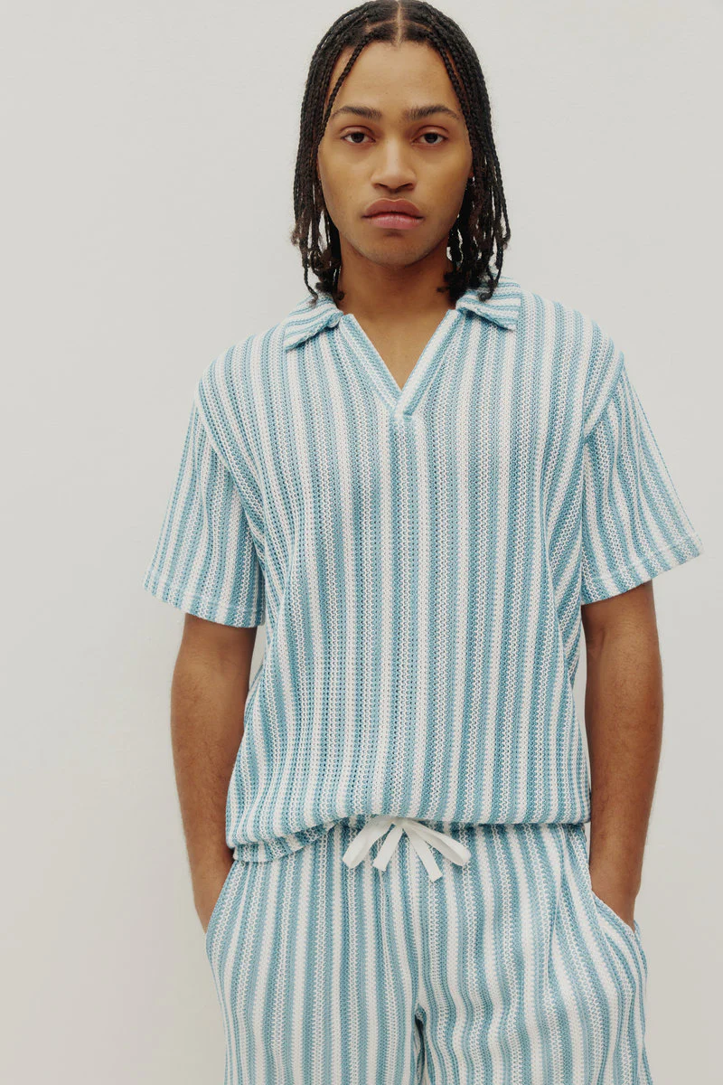 Crochet Stripe Shorts - Image 4